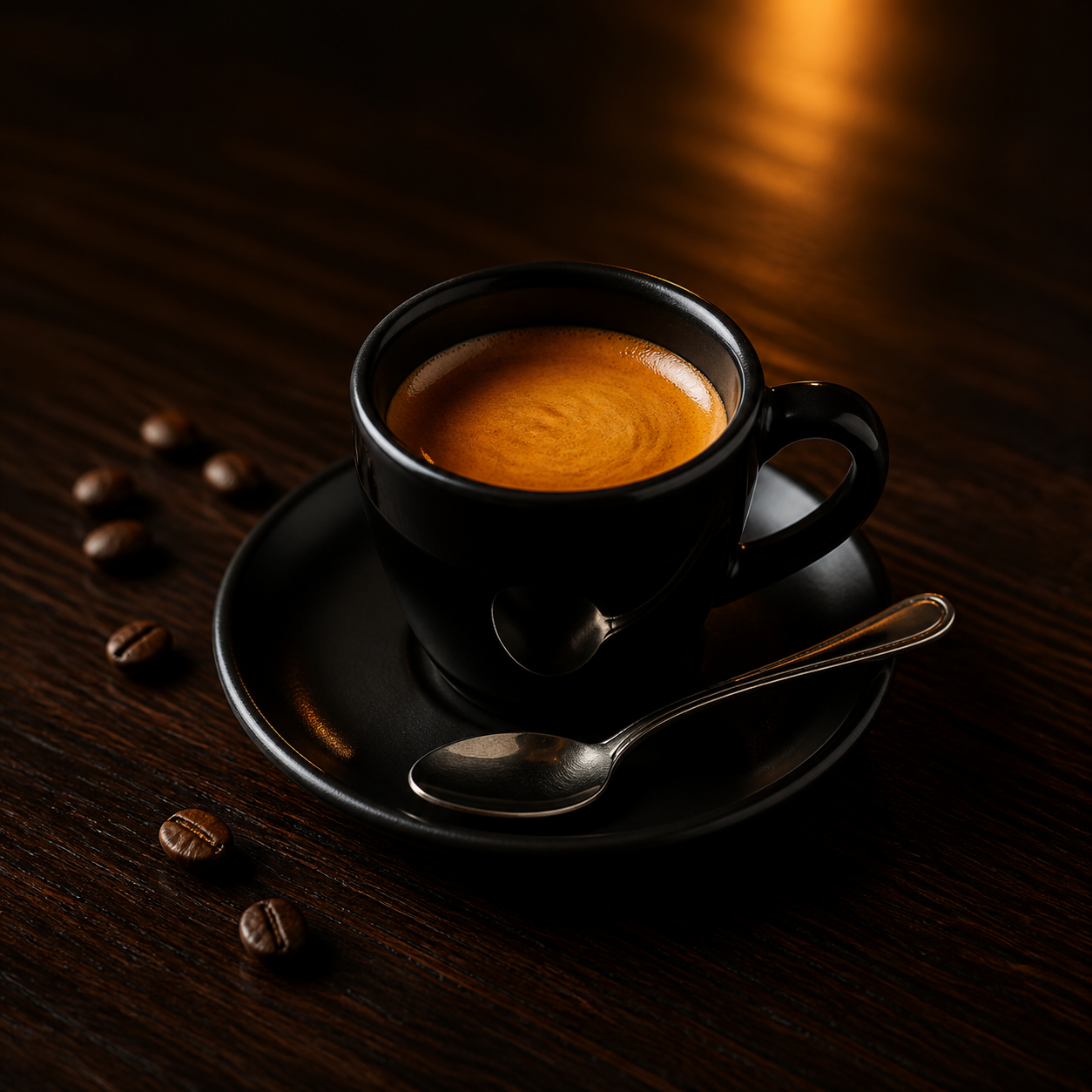 Ristretto crema dans une tasse noire